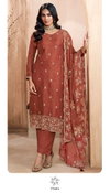 Taaj By Vinay Kuleesh Gold Silk Embroidered Work Designer Salwar Kameez Suppliers In India